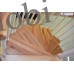 Винтовая лестница Кама сегментированный поручень накладки на ступени бук D1600 H=3970