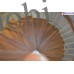 Винтовая лестница Кама пластиковый поручень накладки на ступени бук D2000 H=3550