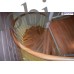 Винтовая лестница Кама сегментированный поручень накладки на ступени бук D1200 H=4810