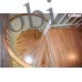 Винтовая лестница Кама сегментированный поручень накладки на ступени бук D1400 H=3130